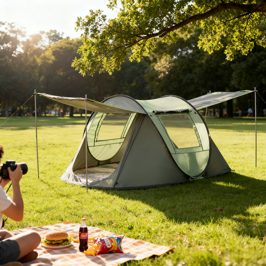 Automatic Cube Tent Outdoor Camping – 3-4 People (Grass Green)