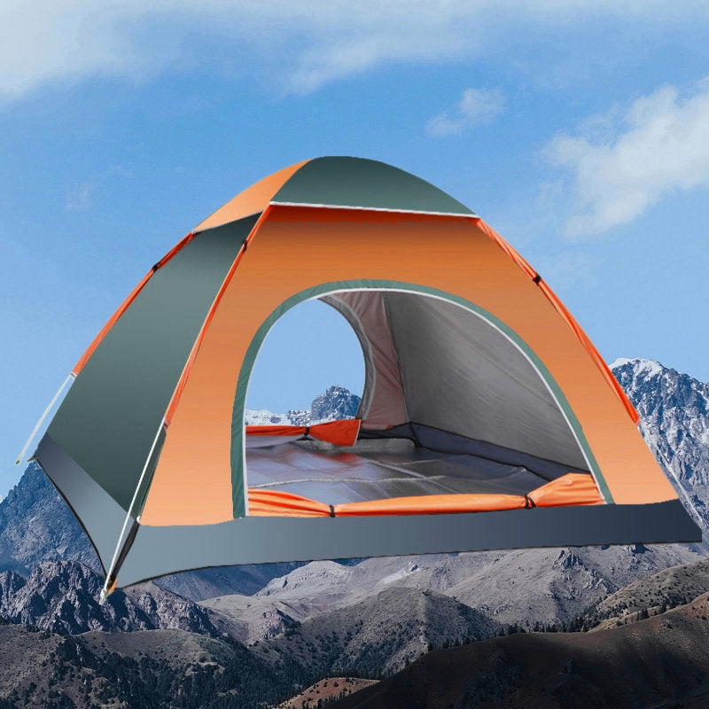 Automatic Dome Tent Outdoor Camping – 3-4 People (Brown)