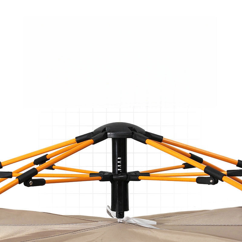 Off-White Automatic Waterproof Pyramid Camping Tent