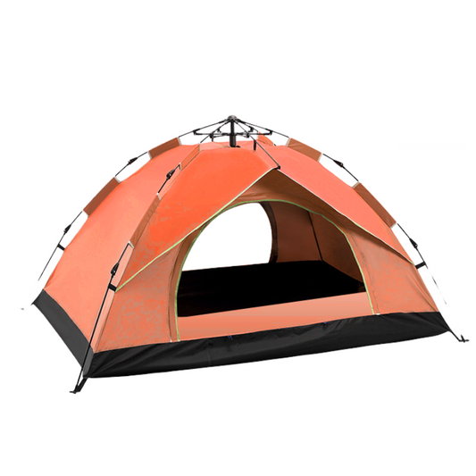 Orange Red Single-Layer Automatic Pyramid Tent