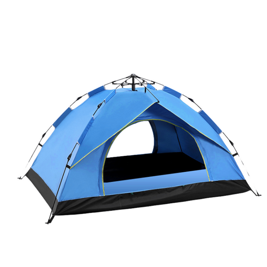 Blue Single-Layer Automatic Pyramid Tent